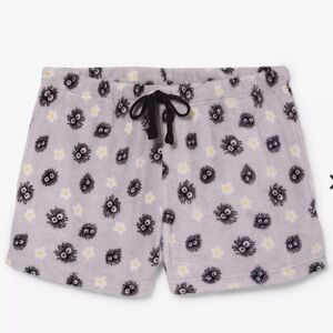 NWT Spirited Away Studio Ghibli Soot Spites cozy fuzzy shorts Small